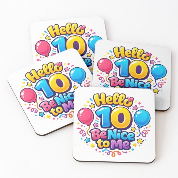 Item preview, Hello 10 Be Nice to Me – Funny 10th Birthday Kids Design designed and sold by rushaib.