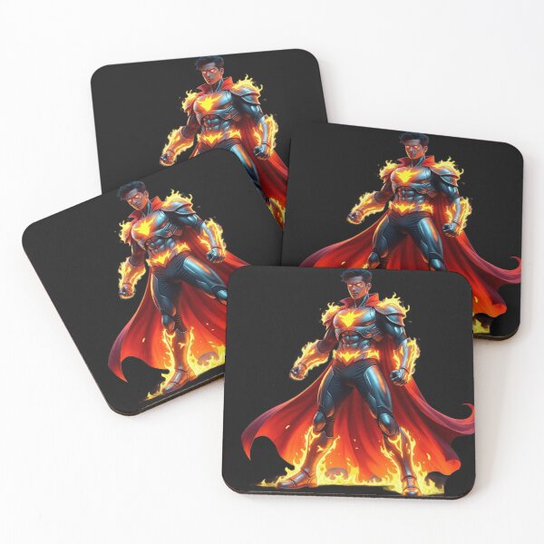 Item preview,  Fiery Armored Superhero  designed and sold by TOCOCLAWS.