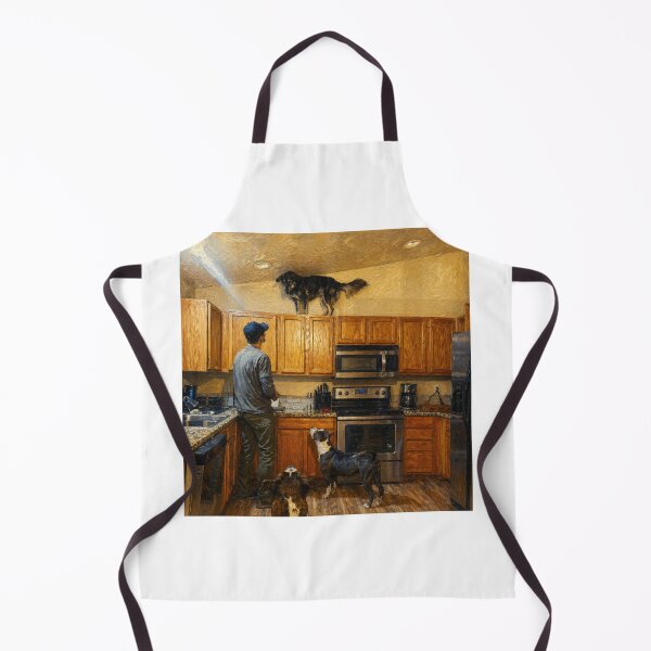 Item preview, Kitchen scene with man and dogs designed and sold by donchago.