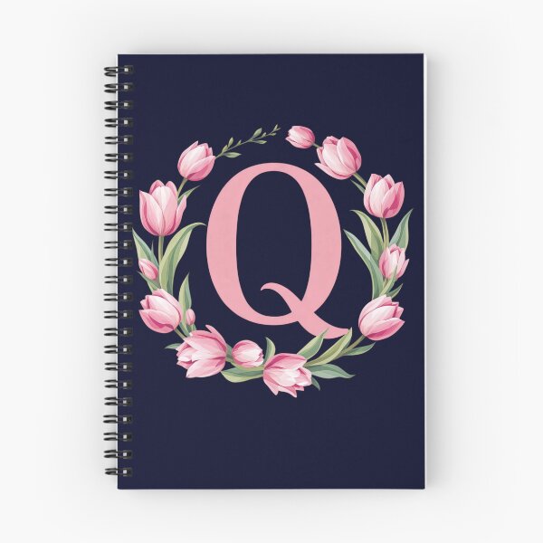 Item preview, Letter Q Floral Monogram with Pink Tulips designed and sold by roxysnextgenart.