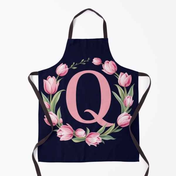 Item preview, Letter Q Floral Monogram with Pink Tulips designed and sold by roxysnextgenart.