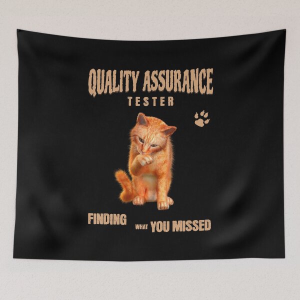 Item preview, QA Tester Cat Humor designed and sold by Vac1.