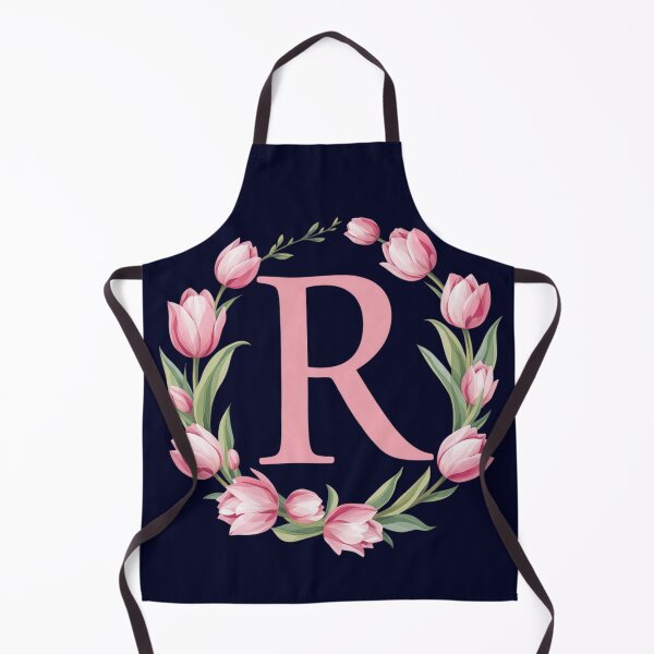 Item preview, Letter R Floral Monogram with Pink Tulips designed and sold by roxysnextgenart.