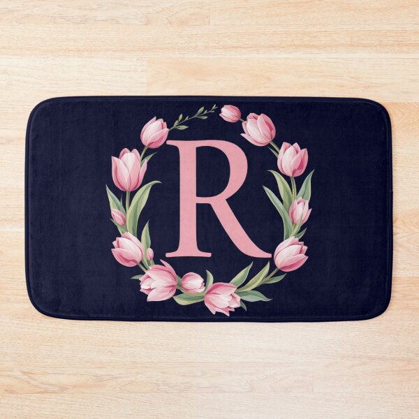 Item preview, Letter R Floral Monogram with Pink Tulips designed and sold by roxysnextgenart.