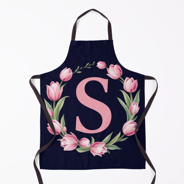 Item preview, Letter S Floral Monogram with Pink Tulips designed and sold by roxysnextgenart.
