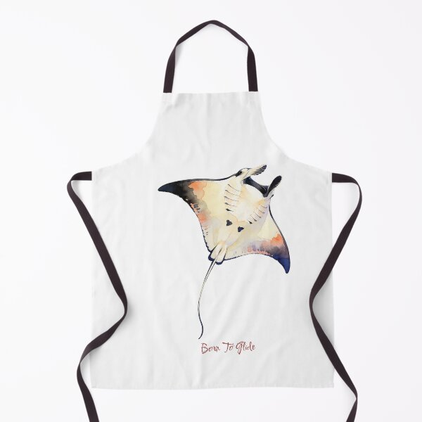 Item preview, Manta Ray Watercolor T-Shirt | Born To Glide Mobula Birostris Illustration | Ocean Diver Coastal Gift designed and sold by Panom Suavichien.