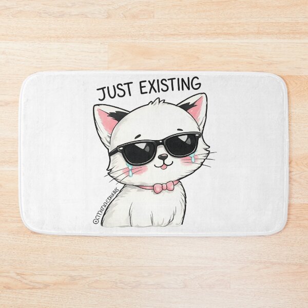 Item preview, Just Existing Cat – Sad Aesthetic Sunglasses Cat Sticker designed and sold by IconicDesignsXd.