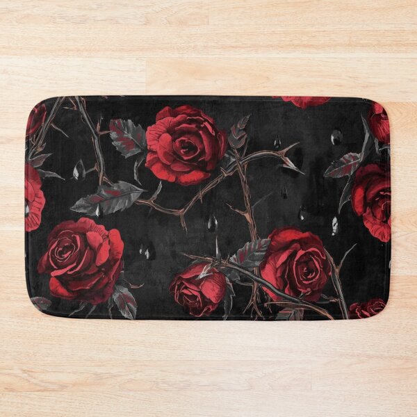 Item preview, The Weeping Crown - Dark Gothic Rose & Thorn Seamless Pattern designed and sold by kabucino.