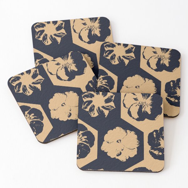Item preview, Retro flower honeycomb pattern designed and sold by Fridayscorner.