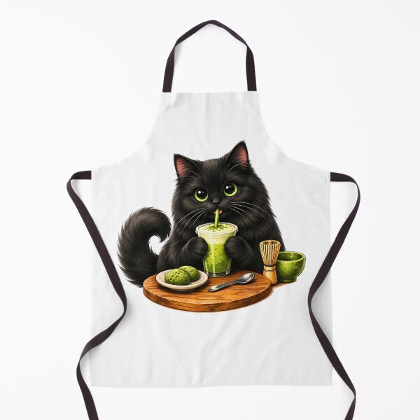 Item preview, Black Cat Matcha Latte Shirt – Cozy Coffee Cat Aesthetic designed and sold by AnimalMarvels.