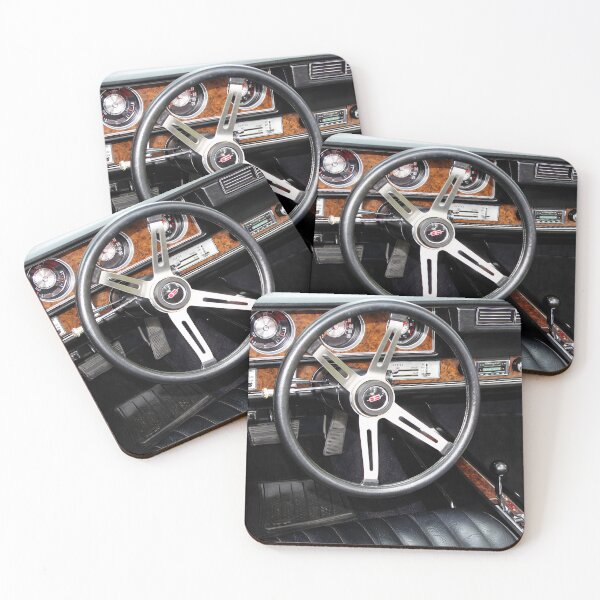 Item preview, 1970 Oldsmobile Cutlass Supreme SX Dashboard - Classic American Muscle Car Interior Woodgrain Steering Wheel designed and sold by Peter Kraaibeek | Generative Designs and Car Art.