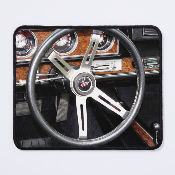 Item preview, 1970 Oldsmobile Cutlass Supreme SX Dashboard - Classic American Muscle Car Interior Woodgrain Steering Wheel designed and sold by Peter Kraaibeek | Generative Designs and Car Art.