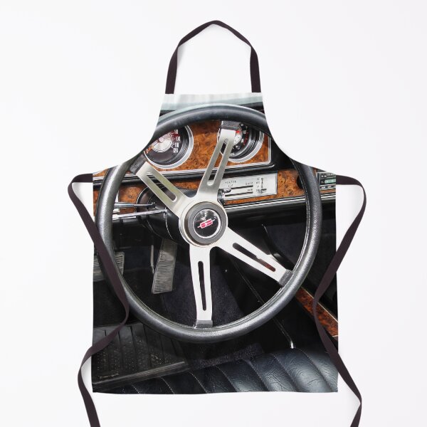 Item preview, 1970 Oldsmobile Cutlass Supreme SX Dashboard - Classic American Muscle Car Interior Woodgrain Steering Wheel designed and sold by Peter Kraaibeek Art Gallery.