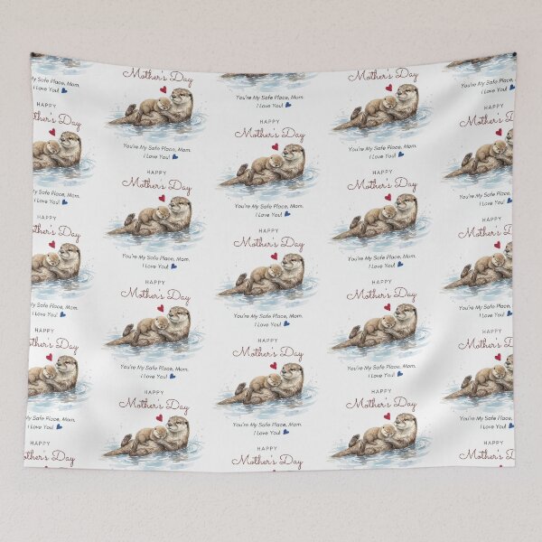 Item preview, Happy Mother's Day- Otter Mom and Baby designed and sold by Roy & Tiffany.