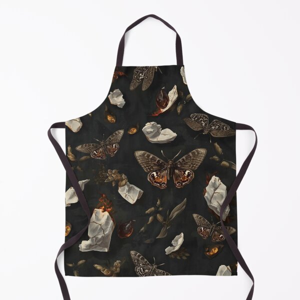 Item preview, The Porcelain Moth - Eerie Gothic Insect & Shattered Seamless Pattern designed and sold by kabucino.