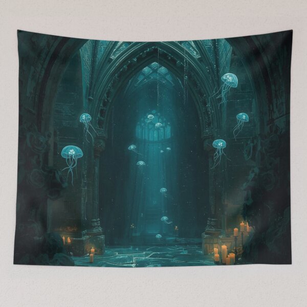 Item preview, Sunken Chapel - Ethereal Gothic Underwater Surrealism designed and sold by kabucino.