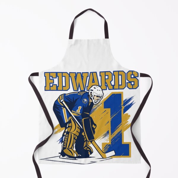 Item preview, Vintage No. 1 Goalie – Retro Buffalo Blue and Gold Hockey Art designed and sold by Thogan0416.