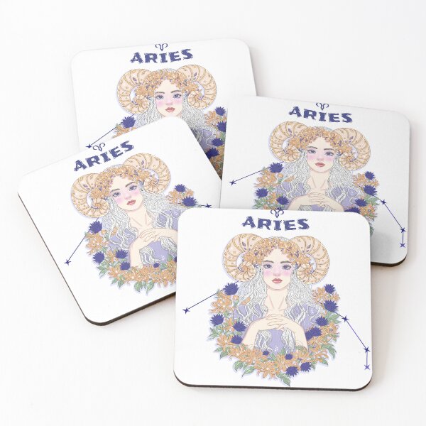 Item preview, Aries Girl Aesthetic Cosmic Fire Art designed and sold by Iqrapixels.