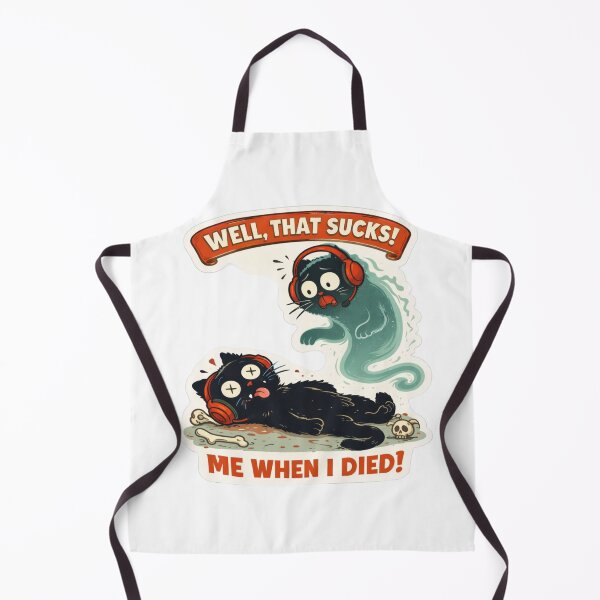 Item preview, Dark Humor Cat Ghost Funny Dead Meme Sticker designed and sold by ZenvyraLab.