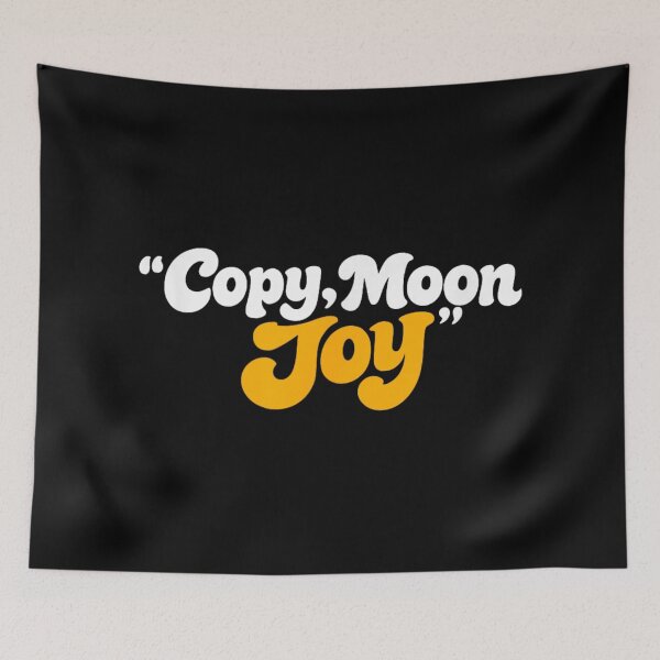 Item preview, Copy Moon Joy Vintage 70s Retro Groovy Typography Aesthetic Quote designed and sold by Capisedo.