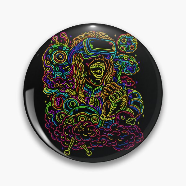 Item preview, Neon Psychedelic VR Girl – Trippy Futuristic Art designed and sold by DJava-ArtO.