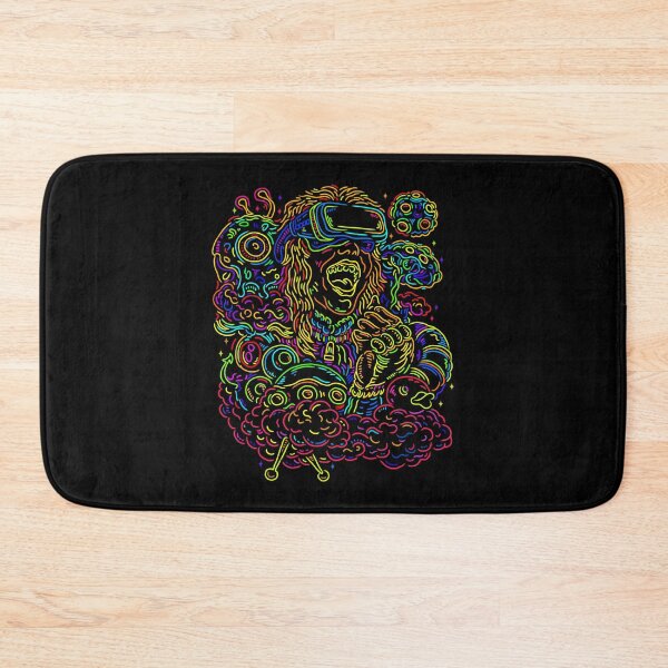 Item preview, Neon Psychedelic VR Girl – Trippy Futuristic Art designed and sold by DJava-ArtO.