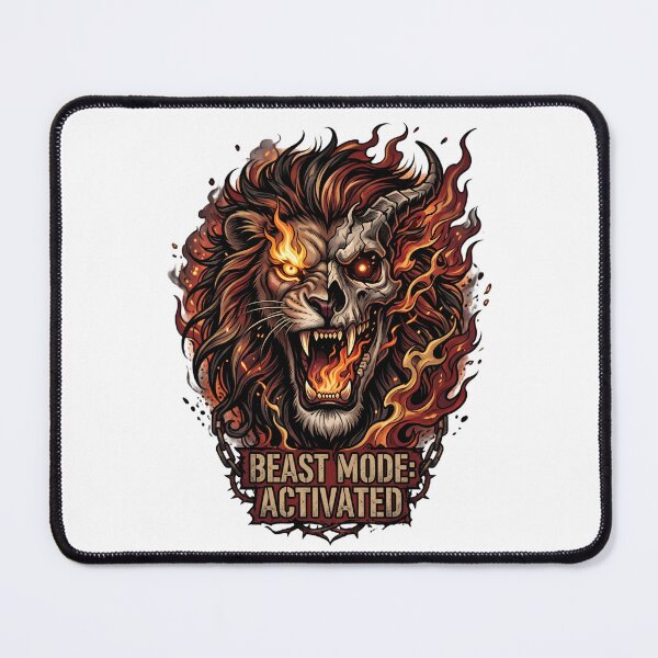 Item preview, BEAST MODE — ROARING LION SKULL Aggression · Tattoo Style designed and sold by LuxePrint Society.