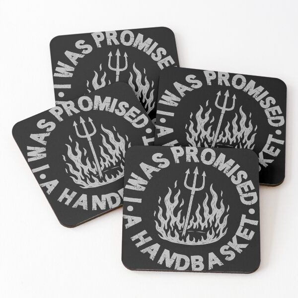Item preview, I Was Promised A Handbasket Funny Hell Fire Pitchfork Quote designed and sold by Capisedo.