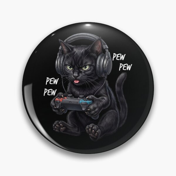 Item preview, Gaming Black Cat Gamer Videogaming Animal Lover designed and sold by TerryConnells.