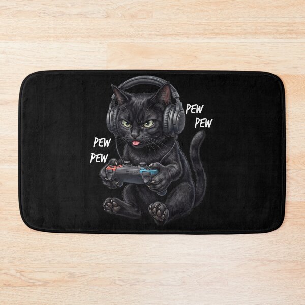 Item preview, Gaming Black Cat Gamer Videogaming Animal Lover designed and sold by TerryConnells.