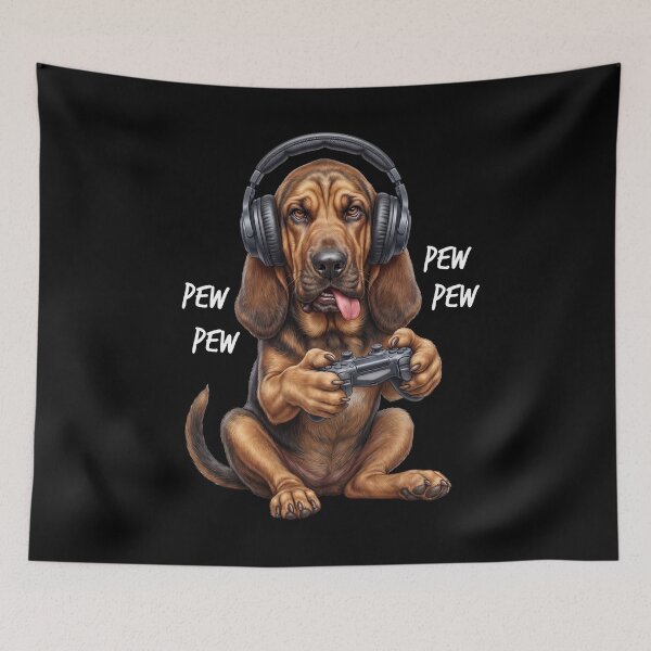Item preview, Gaming Bloodhound Gamer Videogaming Dog Lover designed and sold by TerryConnells.