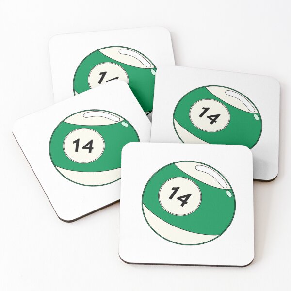 Item preview, Green Stripe 14 Ball Pool Sticker designed and sold by clubrosie.