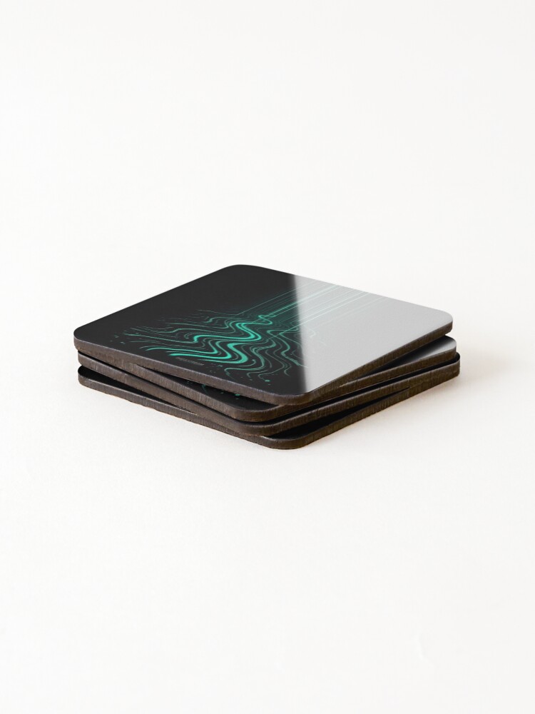 Thumbnail 4 of 5, Coasters (Set of 4), Data Stream designed and sold by Inquu.