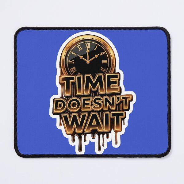 Item preview, Time Doesn’t Wait Motivational Clock Design designed and sold by veblar.