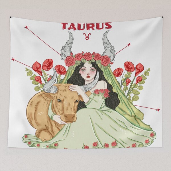 Item preview, Taurus Girl Aesthetic Earth Goddess Art designed and sold by Iqrapixels.