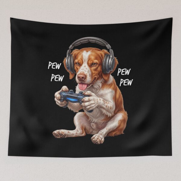 Item preview, Gaming Brittany Gamer Videogaming Dog Lover designed and sold by TerryConnells.