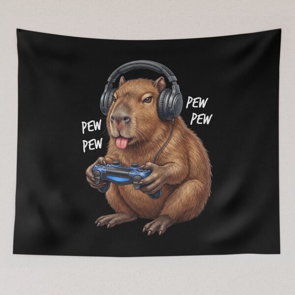 Item preview, Gaming Capybara Gamer Videogaming Animal Lover designed and sold by TerryConnells.