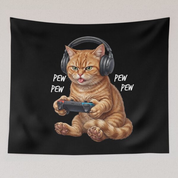 Item preview, Gaming Cat Gamer Videogaming Animal Lover designed and sold by TerryConnells.