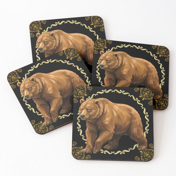 Item preview, Golden Bear Luxury Vintage Ornamental Wildlife Design designed and sold by Phitwhim.
