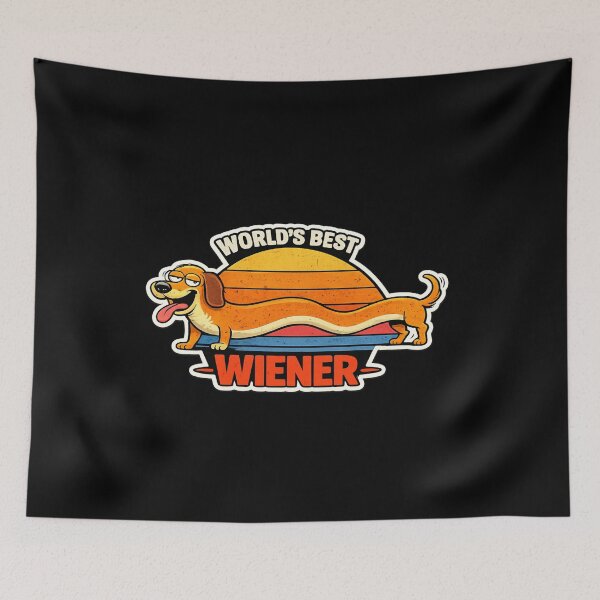 Item preview, I Might Be A Handful But My Weiner Sure Isn't , Funny Wiener Dog Sticker, Long Dachshund Meme, World's Best Wiener, Retro Sausage Dog Design, Cute Dog Lover Gift designed and sold by VibeOffline Studio.