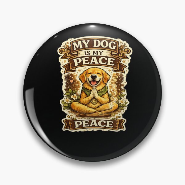 Item preview, My Dog Is My Peace Cute Golden Retriever Zen designed and sold by Artbysarmina.