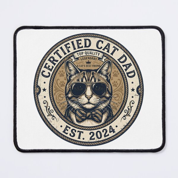 Item preview, CAT DAD — VINTAGE MASCULINE Dad Style · Vintage Label designed and sold by LuxePrint Society.