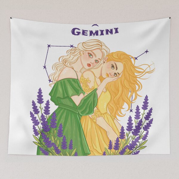 Item preview, Gemini Girl Aesthetic Dual Cosmic Art designed and sold by Iqrapixels.