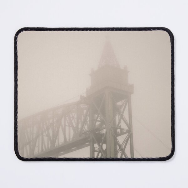 Item preview, Steel Bridge Tower in Fog Industrial Abstract Photography designed and sold by MDCCo.