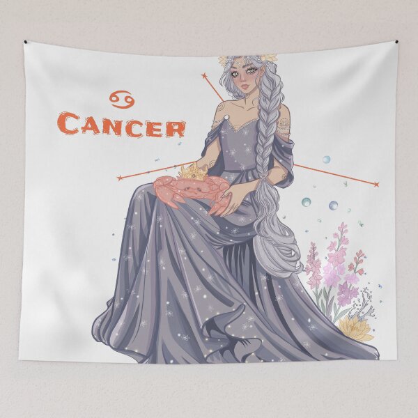Item preview, Cancer Girl Moonlit Ocean Aesthetic Art designed and sold by Iqrapixels.