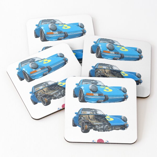 Item preview, Blue sports car with cutaway designed and sold by m-yoga-store.