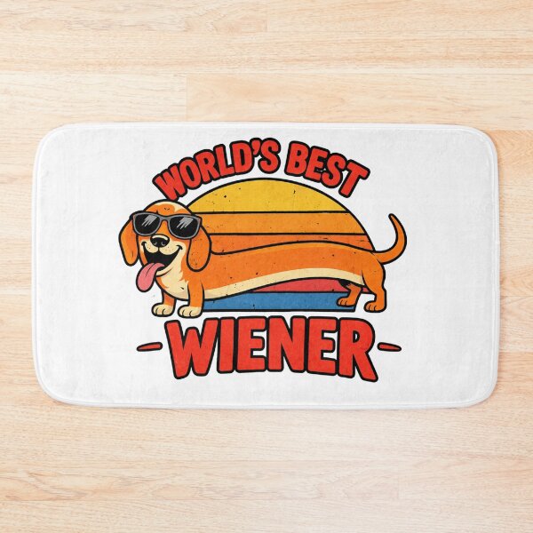 Item preview, Funny Wiener Dog Die Cut Sticker, World's Best Wiener, Long Dachshund Meme, Retro Sausage Dog, Dog Lover Gift designed and sold by VibeOffline Studio.
