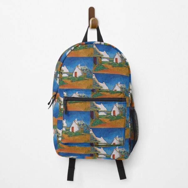 Item preview, Three White Cottages in Saintes Maries by Vincent van Gogh: Vibrant Rural Poster designed and sold by artofuniverse.
