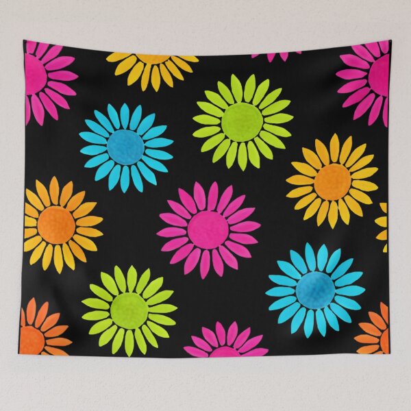 Item preview, Little rainbow sunflowers pattern designed and sold by uunaa.