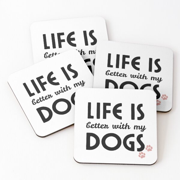 Item preview, Life Is Better With Dogs Shirt | Minimal Paw Print Design | Aesthetic Dog Lover Tee designed and sold by Designprovider.